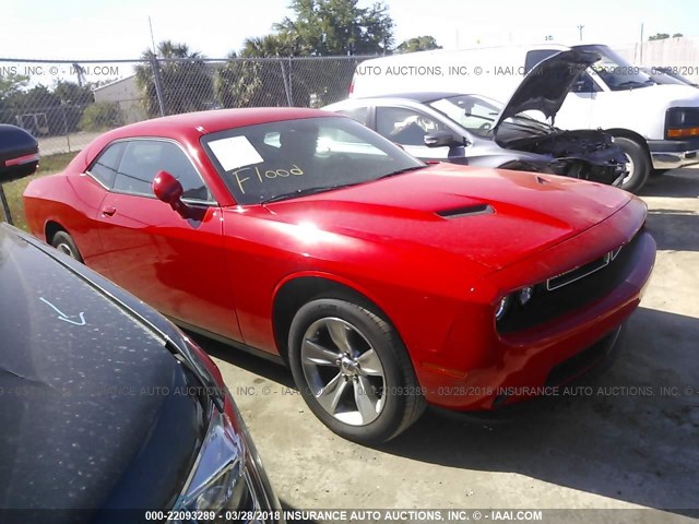 2C3CDZAG4GH274944 - 2016 DODGE CHALLENGER SXT RED photo 1