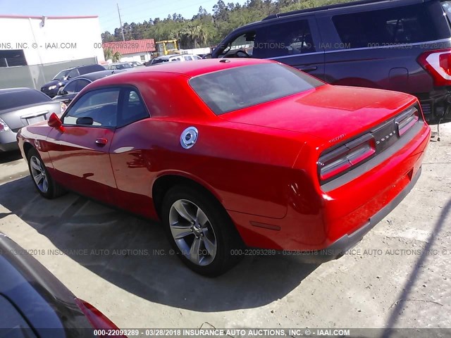 2C3CDZAG4GH274944 - 2016 DODGE CHALLENGER SXT RED photo 3