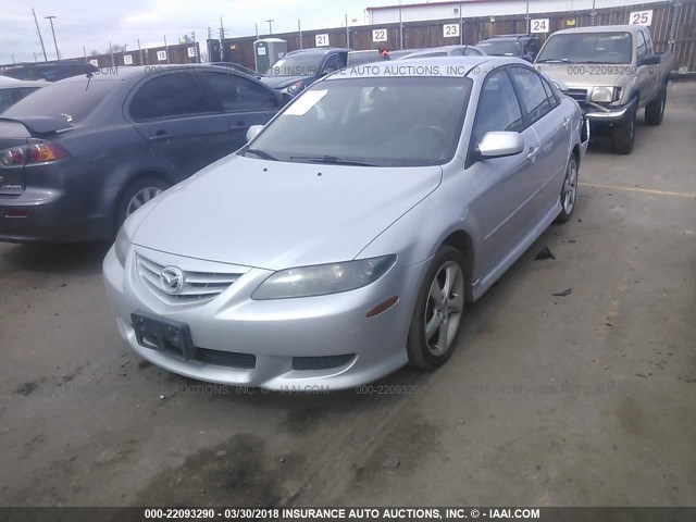 1YVHP84C555M23405 - 2005 MAZDA 6 I SILVER photo 2