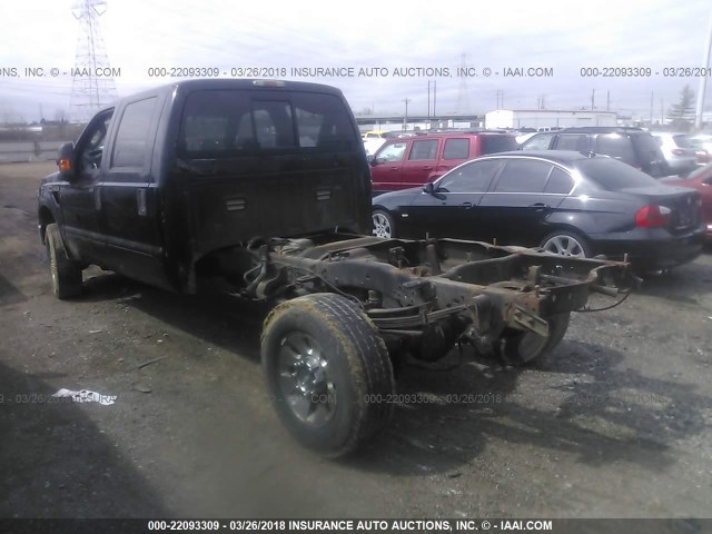 1FTSW31R08ED36509 - 2008 FORD F350 SRW SUPER DUTY BLACK photo 3