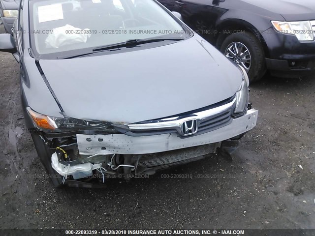 19XFB5F50CE003335 - 2012 HONDA CIVIC NATURAL GAS GRAY photo 6