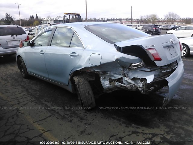4T1BE46K77U654762 - 2007 TOYOTA CAMRY NEW GENERAT CE/LE/XLE/SE Light Blue photo 3