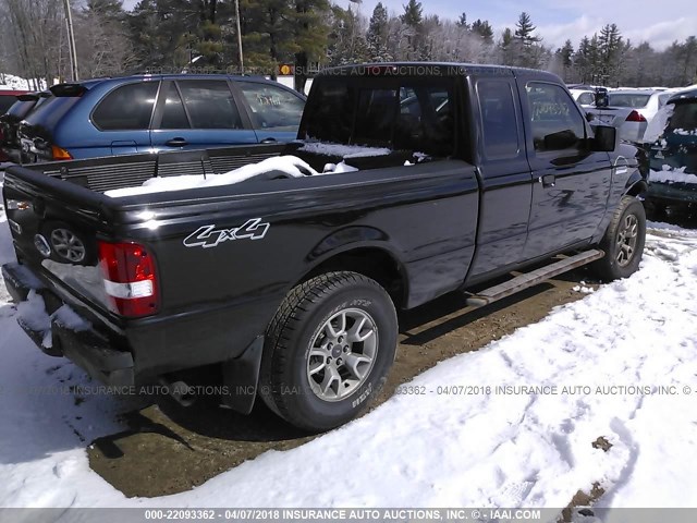 1FTZR15EX7PA47626 - 2007 FORD RANGER SUPER CAB BLACK photo 4