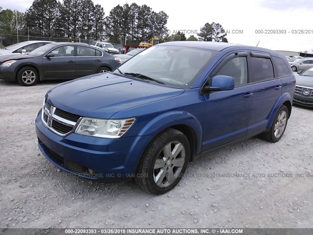 3D4GG57VX9T192880 - 2009 DODGE JOURNEY SXT BLUE photo 2