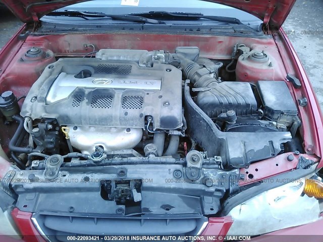 KMHDN46DX5U185416 - 2005 HYUNDAI ELANTRA GLS/GT RED photo 10