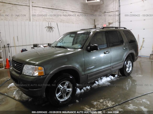 1FMDU73W62ZB78603 - 2002 FORD EXPLORER XLT GREEN photo 2