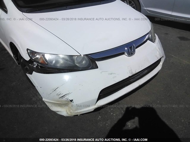 JHMFA36218S031256 - 2008 HONDA CIVIC HYBRID WHITE photo 6