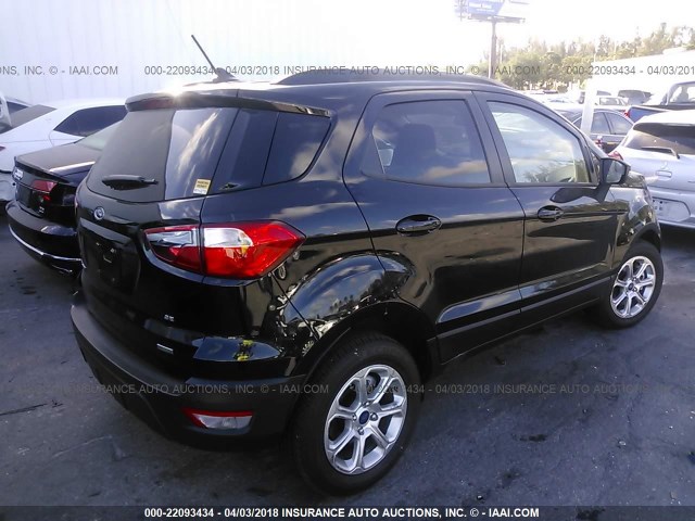 MAJ3P1TE5JC185299 - 2018 FORD ECOSPORT SE BLACK photo 4