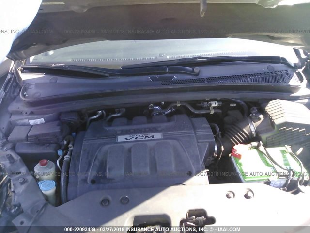 5FNRL38788B074393 - 2008 HONDA ODYSSEY EXL ნაცრისფერი ფოტო 10