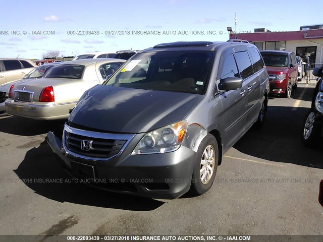 5FNRL38788B074393 - 2008 HONDA ODYSSEY EXL ნაცრისფერი ფოტო 2