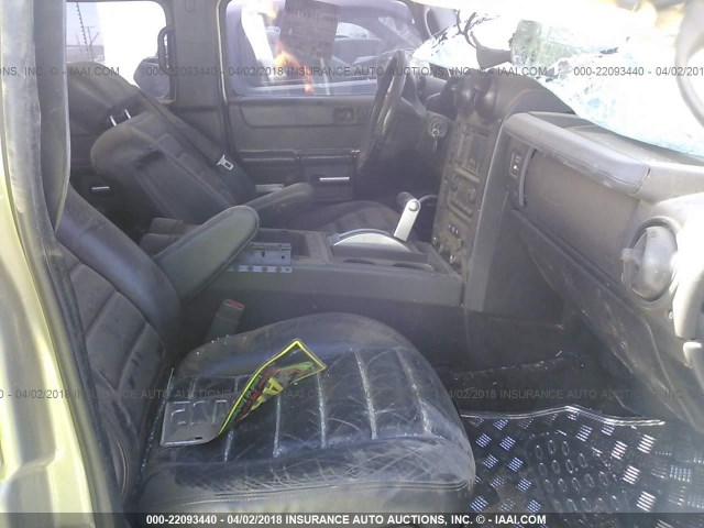 5GRGN23U85H123692 - 2005 HUMMER H2 Bej foto 5