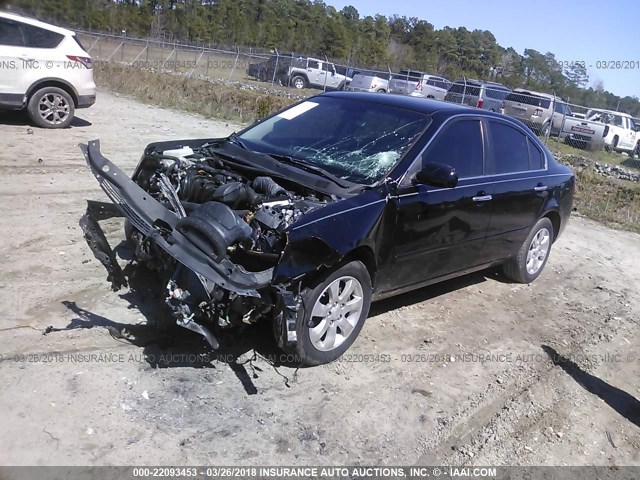 KNAGE123385256447 - 2008 KIA OPTIMA LX/EX BLACK photo 2