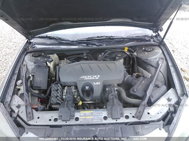2G2WP522551263005 - 2005 PONTIAC GRAND PRIX GRAY photo 10