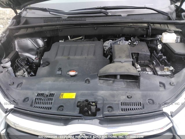 5TDKKRFH6GS505441 - 2016 TOYOTA HIGHLANDER XLE ნაცრისფერი ფოტო 10
