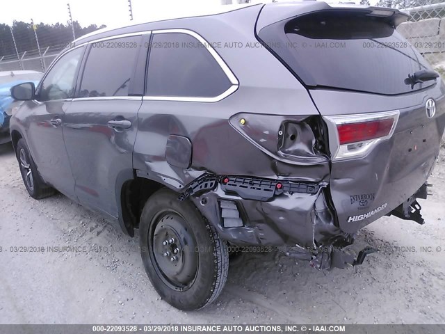 5TDKKRFH6GS505441 - 2016 TOYOTA HIGHLANDER XLE ნაცრისფერი ფოტო 3