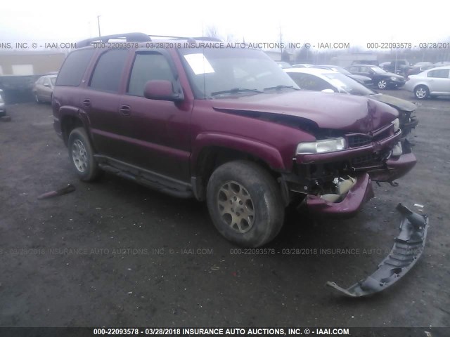 1GNEK13T15R182118 - 2005 CHEVROLET TAHOE K1500 RED photo 1