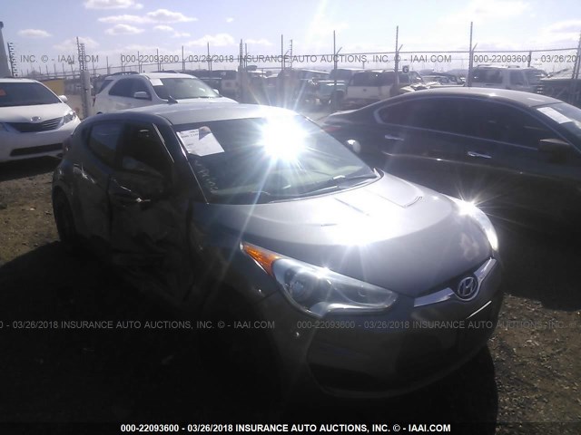 KMHTC6AD8DU142678 - 2013 HYUNDAI VELOSTER GRAY photo 1