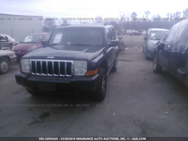 1J8HH48K67C538051 - 2007 JEEP COMMANDER BLACK photo 2