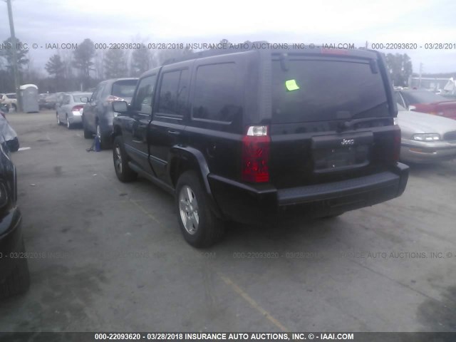 1J8HH48K67C538051 - 2007 JEEP COMMANDER BLACK photo 3