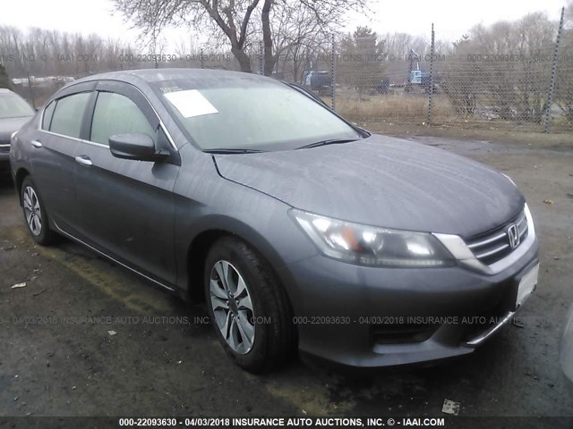 1HGCR2F35EA295910 - 2014 HONDA ACCORD LX GRAY photo 1