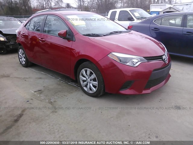 2T1BURHEXEC135209 - 2014 TOYOTA COROLLA L/LE/LE PLS/PRM/S/S PLS RED photo 1