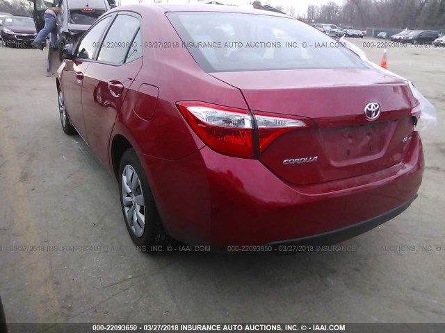 2T1BURHEXEC135209 - 2014 TOYOTA COROLLA L/LE/LE PLS/PRM/S/S PLS RED photo 3