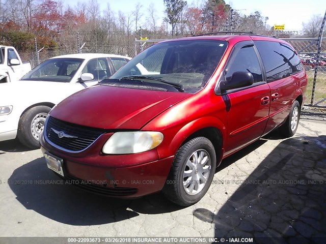 2C4GP74L73R113557 - 2003 CHRYSLER TOWN & COUNTRY EX RED photo 2