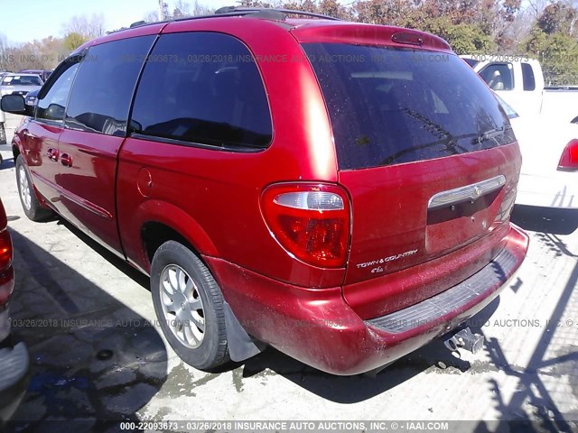 2C4GP74L73R113557 - 2003 CHRYSLER TOWN & COUNTRY EX RED photo 3