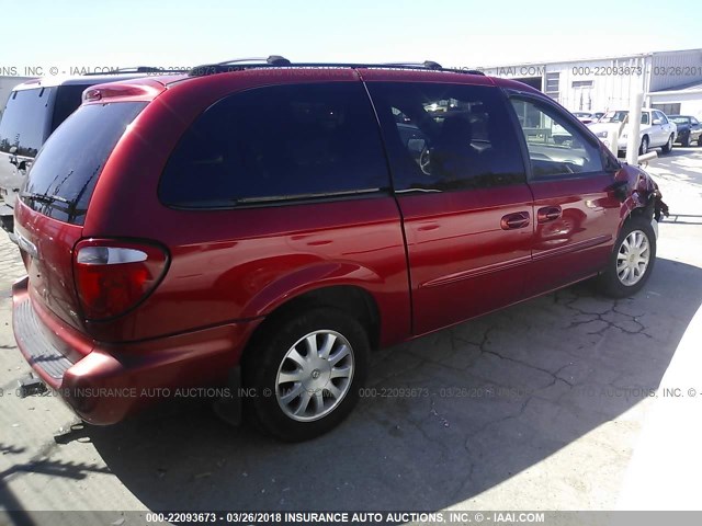 2C4GP74L73R113557 - 2003 CHRYSLER TOWN & COUNTRY EX RED photo 4