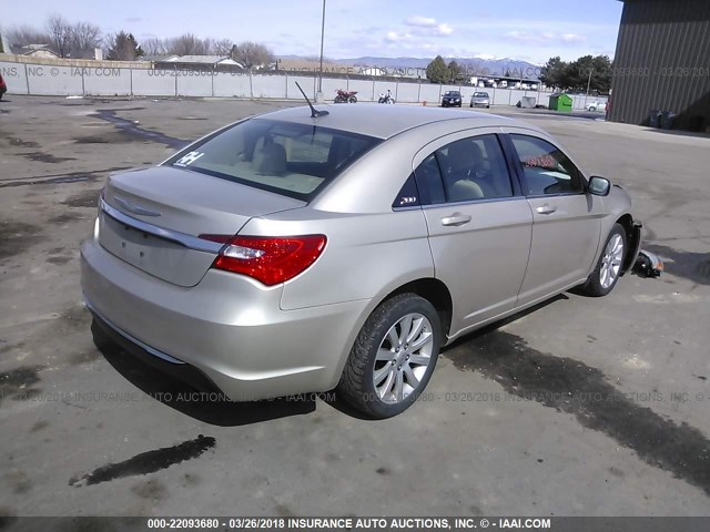 1C3CCBBB5DN633220 - 2013 CHRYSLER 200 TOURING GOLD photo 4