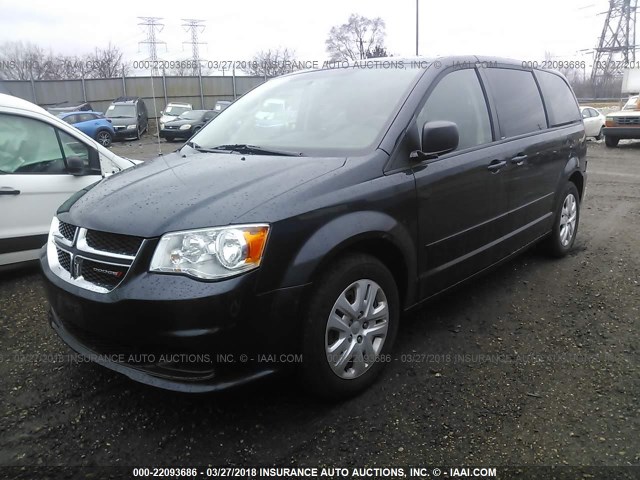 2C4RDGBG4ER170048 - 2014 DODGE GRAND CARAVAN SE GRAY photo 2