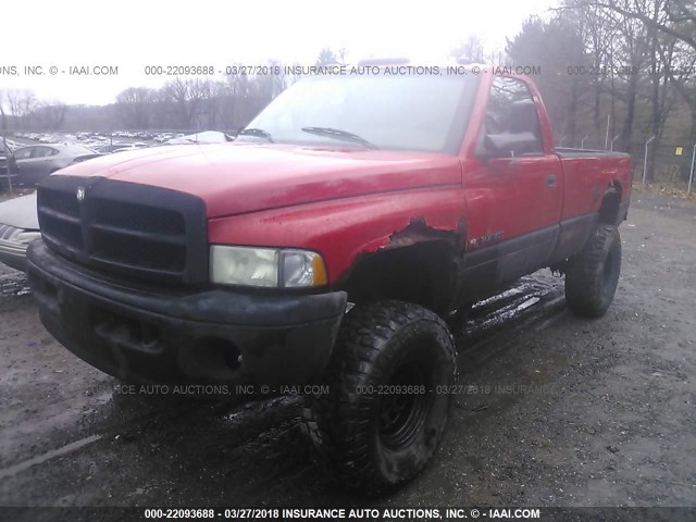 1B7HF16ZX1S318422 - 2001 DODGE RAM 1500 RED photo 2