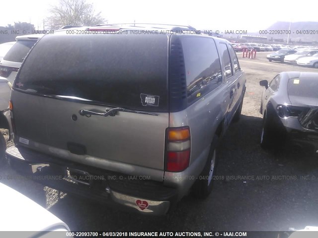 1GNFK16T02J133342 - 2002 CHEVROLET SUBURBAN K1500 TAN photo 4