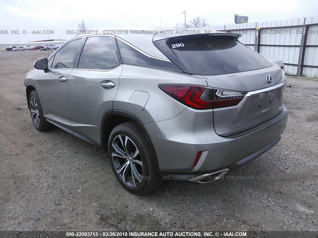 2T2ZZMCA9HC079545 - 2017 LEXUS RX 350/BASE/F SPORT SILVER photo 3