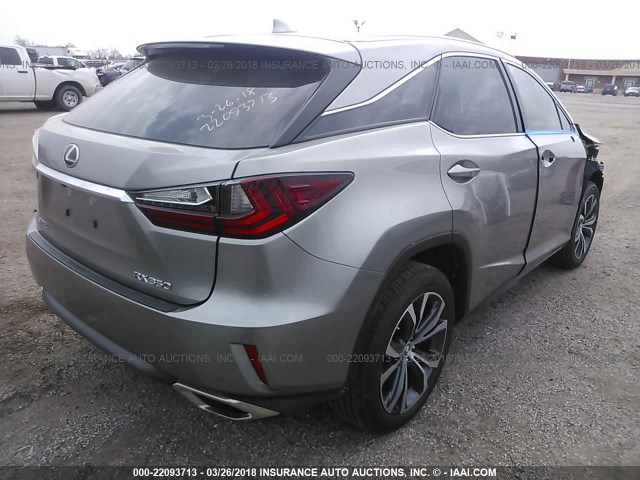 2T2ZZMCA9HC079545 - 2017 LEXUS RX 350/BASE/F SPORT SILVER photo 4