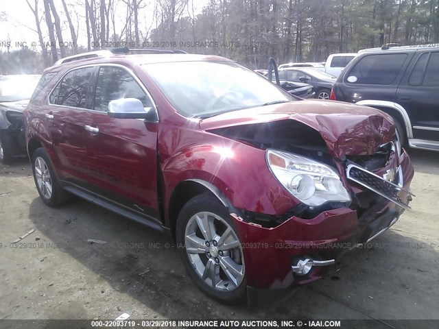 2GNFLHE36E6296635 - 2014 CHEVROLET EQUINOX LTZ RED photo 1