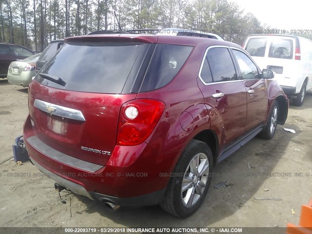 2GNFLHE36E6296635 - 2014 CHEVROLET EQUINOX LTZ RED photo 4