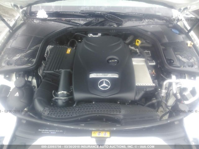 55SWF4KB6HU222522 - 2017 MERCEDES-BENZ C 300 4MATIC WHITE photo 10