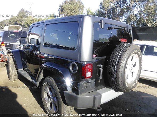 1C4AJWBG5FL512696 - 2015 JEEP WRANGLER SAHARA BLACK photo 3