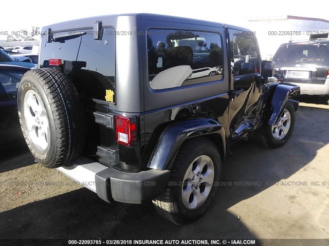 1C4AJWBG5FL512696 - 2015 JEEP WRANGLER SAHARA BLACK photo 4