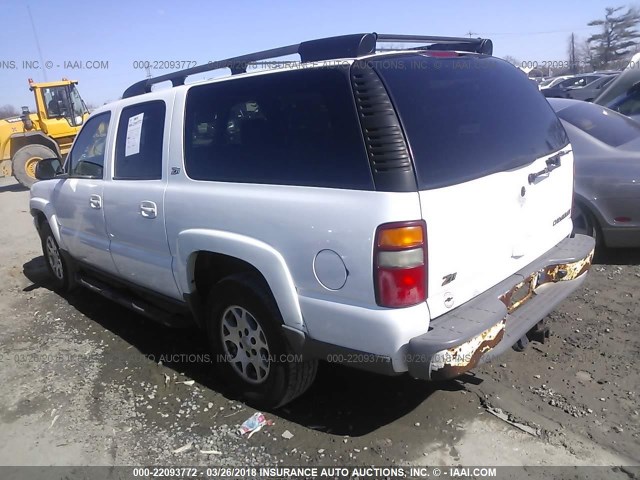 3GNFK16Z93G199539 - 2003 CHEVROLET SUBURBAN K1500 WHITE photo 3