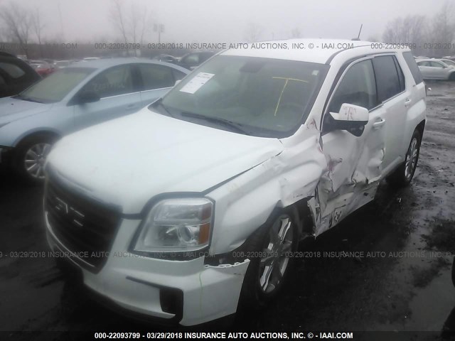 2GKALMEK0H6350197 - 2017 GMC TERRAIN SLE WHITE photo 2