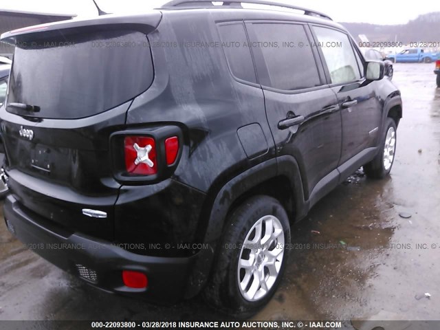 ZACCJBBB3HPG01767 - 2017 JEEP RENEGADE LATITUDE BLACK photo 4