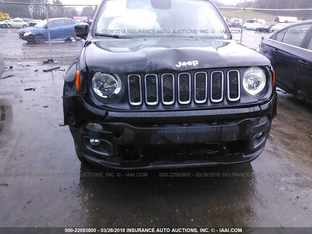 ZACCJBBB3HPG01767 - 2017 JEEP RENEGADE LATITUDE BLACK photo 6