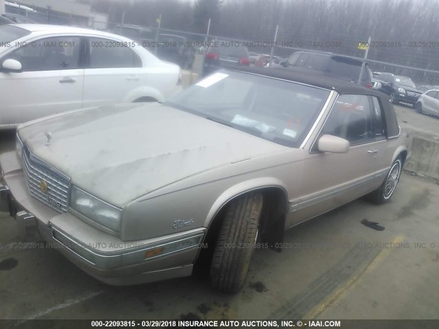 1G6EL1159KU625573 - 1989 CADILLAC ELDORADO TAN photo 2