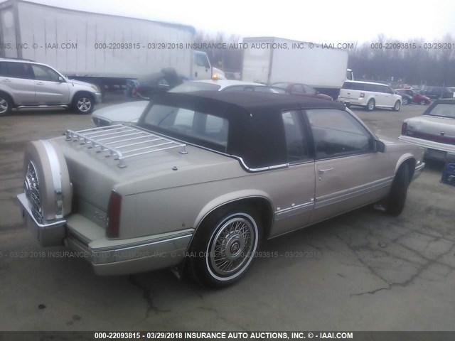 1G6EL1159KU625573 - 1989 CADILLAC ELDORADO TAN photo 4