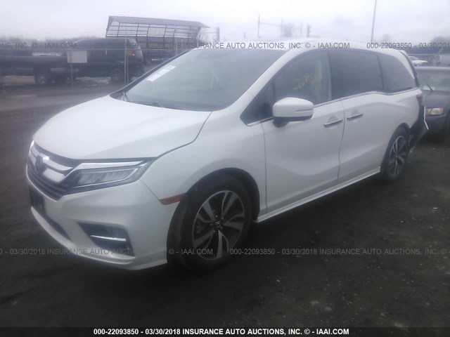 5FNRL6H9XJB078969 - 2018 HONDA ODYSSEY ELITE WHITE photo 2