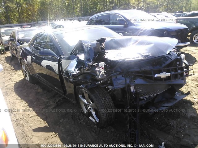 2G1FC1E35D9182244 - 2013 CHEVROLET CAMARO LT BLUE photo 1