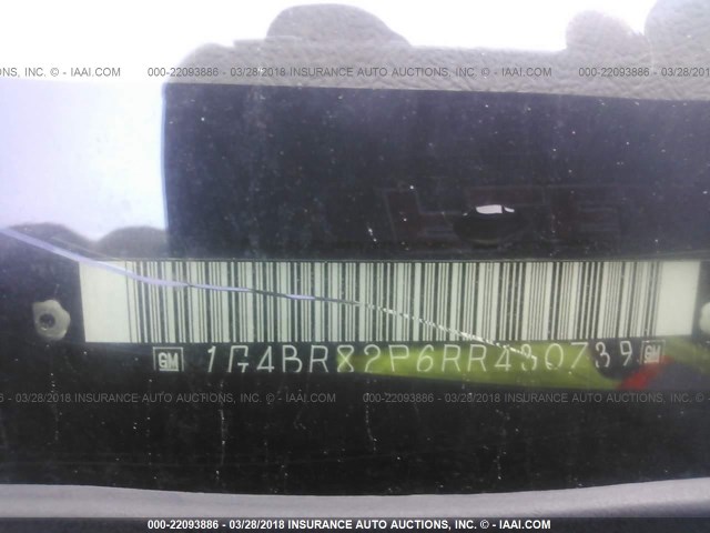 1G4BR82P6RR430739 - 1994 BUICK ROADMASTER ESTATE MAROON photo 9