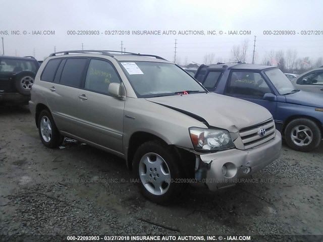 JTEEP21A960158247 - 2006 TOYOTA HIGHLANDER LIMITED GOLD photo 1